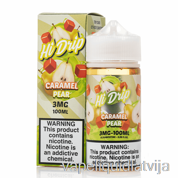 Karameļu Bumbieris - Hi-drip E-šķidrumi - 100ml 6mg Vape šķidrums